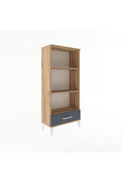 Arges Dolap 3 Raflı Tek Çekmeceli 60x30x134 Çam-Antrasit