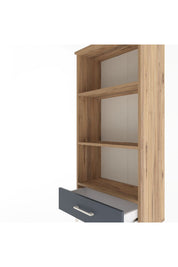 Arges Dolap 3 Raflı Tek Çekmeceli 60x30x134 Çam-Antrasit