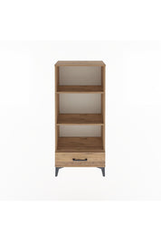 Arges Dolap 3 Raflı Tek Çekmeceli 60x30x134 Çam-Çam