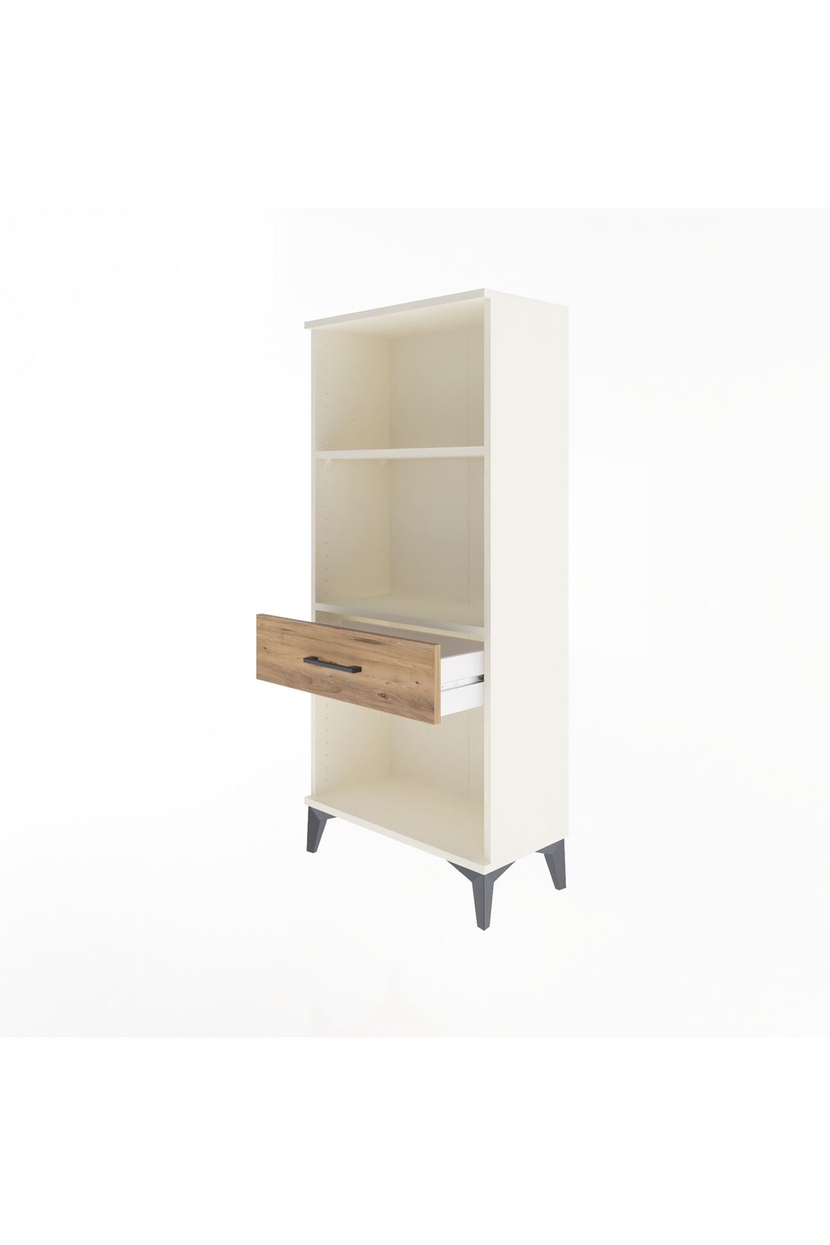 Arges Dolap 2 Raflı Tek Çekmeceli 60x30x134 Aytaşı-Çam