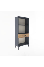 Arges Dolap 2 Raflı Tek Çekmeceli 60x30x134 Antrasit-Çam