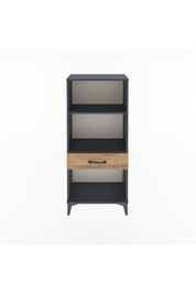 Arges Dolap 2 Raflı Tek Çekmeceli 60x30x134 Antrasit-Çam