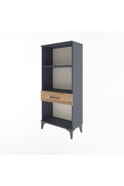 Arges Dolap 2 Raflı Tek Çekmeceli 60x30x134 Antrasit-Çam