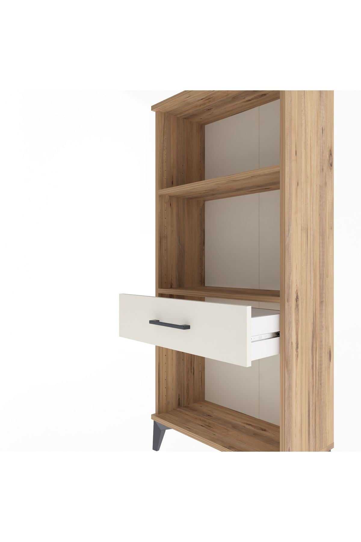 Arges Dolap 2 Raflı Tek Çekmeceli 60x30x134 Çam-Aytaşı