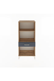 Arges Dolap 2 Raflı Tek Çekmeceli 60x30x134 Çam-Antrasit