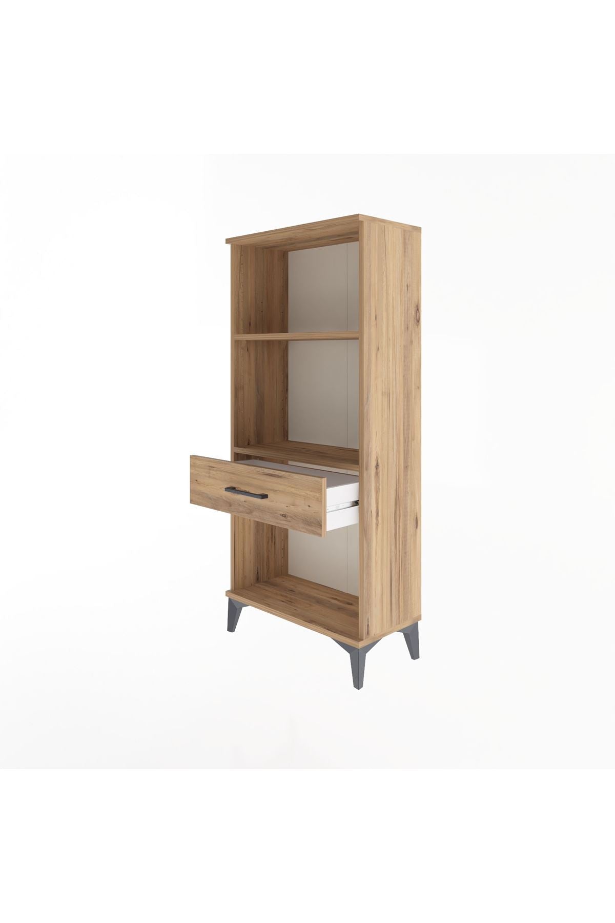 Arges Dolap 2 Raflı Tek Çekmeceli 60x30x134 Çam-Çam