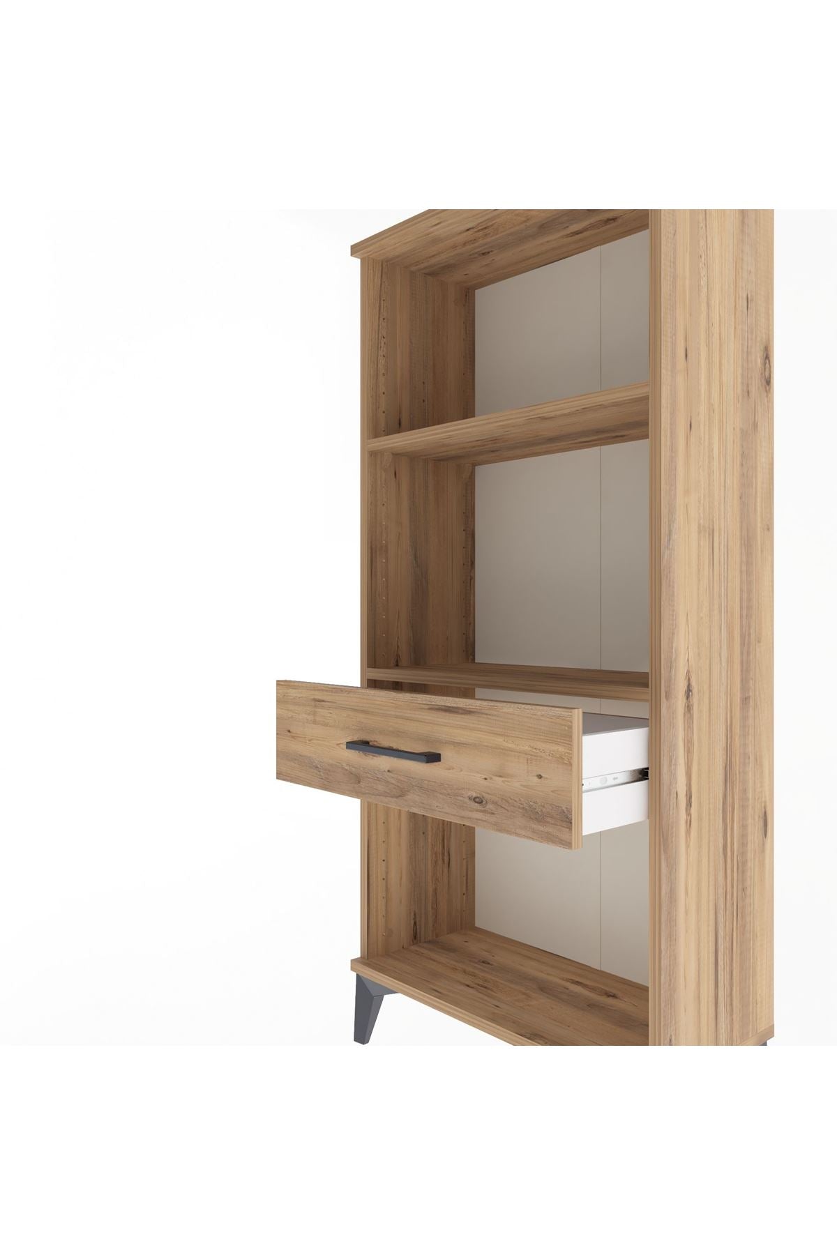 Arges Dolap 2 Raflı Tek Çekmeceli 60x30x134 Çam-Çam