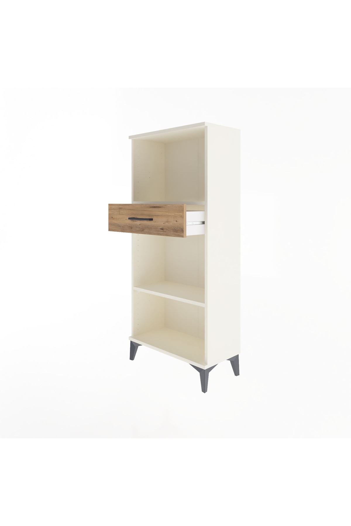 Arges Dolap 2 Raflı Tek Çekmeceli 60x30x134 Aytaşı-Çam