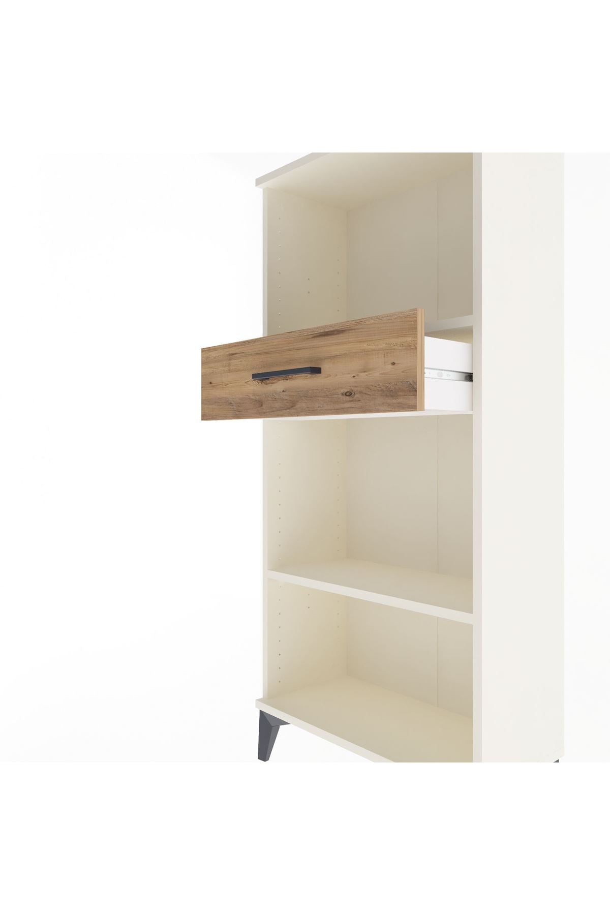 Arges Dolap 2 Raflı Tek Çekmeceli 60x30x134 Aytaşı-Çam