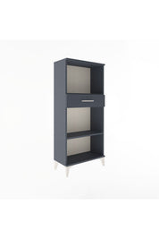 Arges Dolap 2 Raflı Tek Çekmeceli 60x30x134 Antrasit-Antrasit