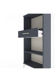 Arges Dolap 2 Raflı Tek Çekmeceli 60x30x134 Antrasit-Antrasit