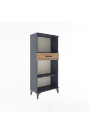 Arges Dolap 2 Raflı Tek Çekmeceli 60x30x134 Antrasit-Çam