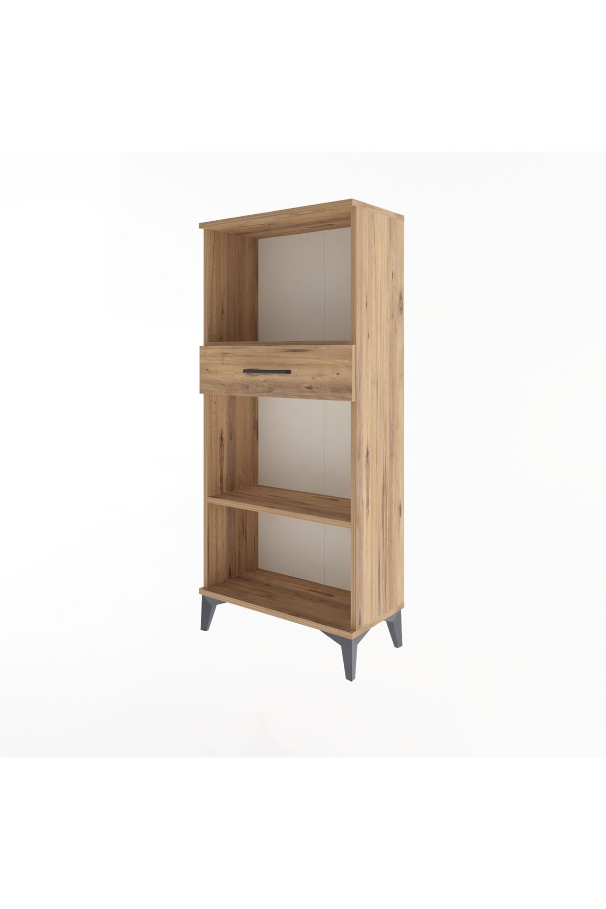 Arges Dolap 2 Raflı Tek Çekmeceli 60x30x134 Çam-Çam