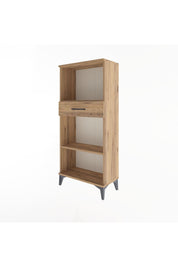 Arges Dolap 2 Raflı Tek Çekmeceli 60x30x134 Çam-Çam