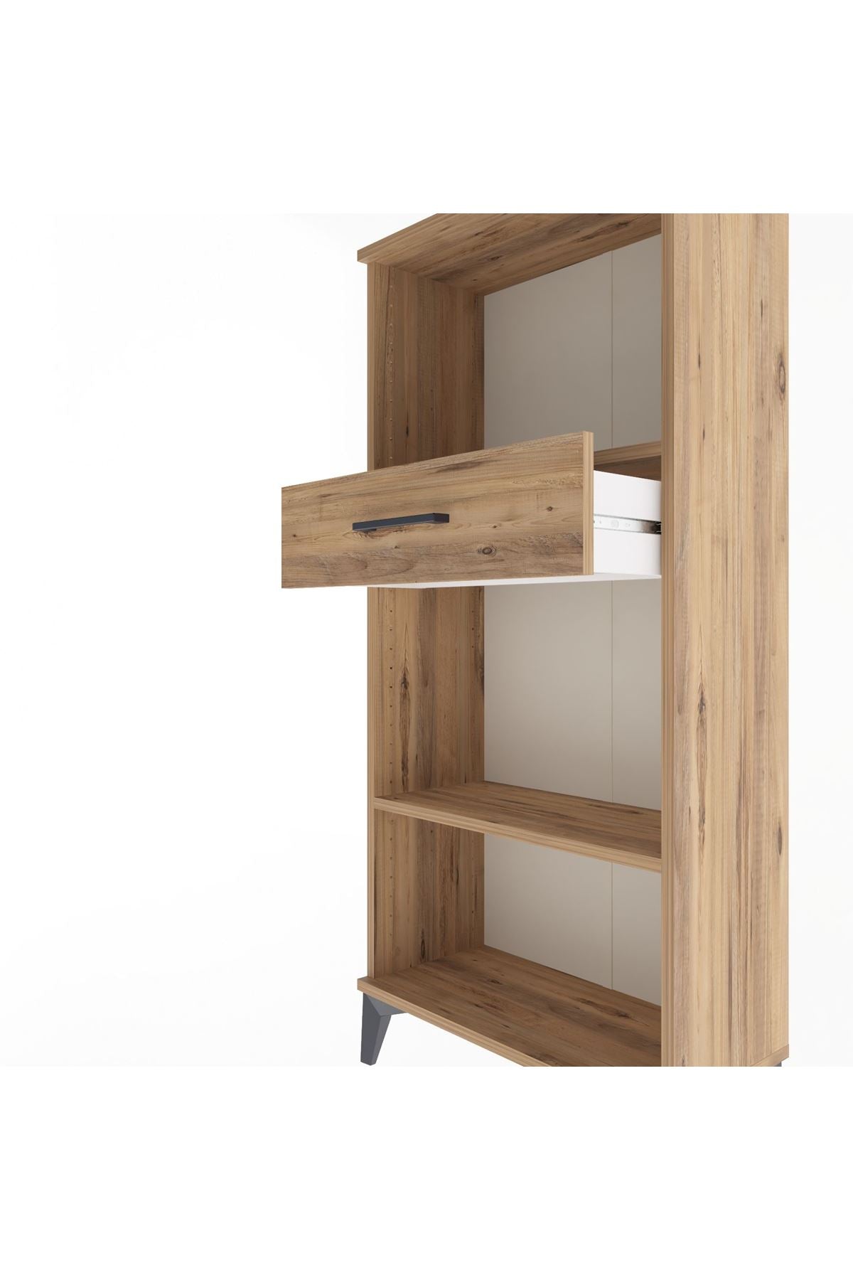 Arges Dolap 2 Raflı Tek Çekmeceli 60x30x134 Çam-Çam