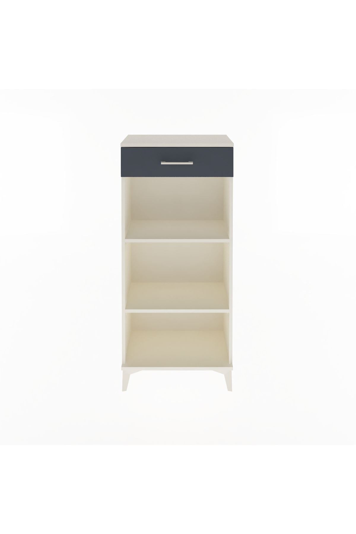 Arges Dolap 2 Raflı Tek Çekmeceli 60x30x134 Aytaşı-Antrasit