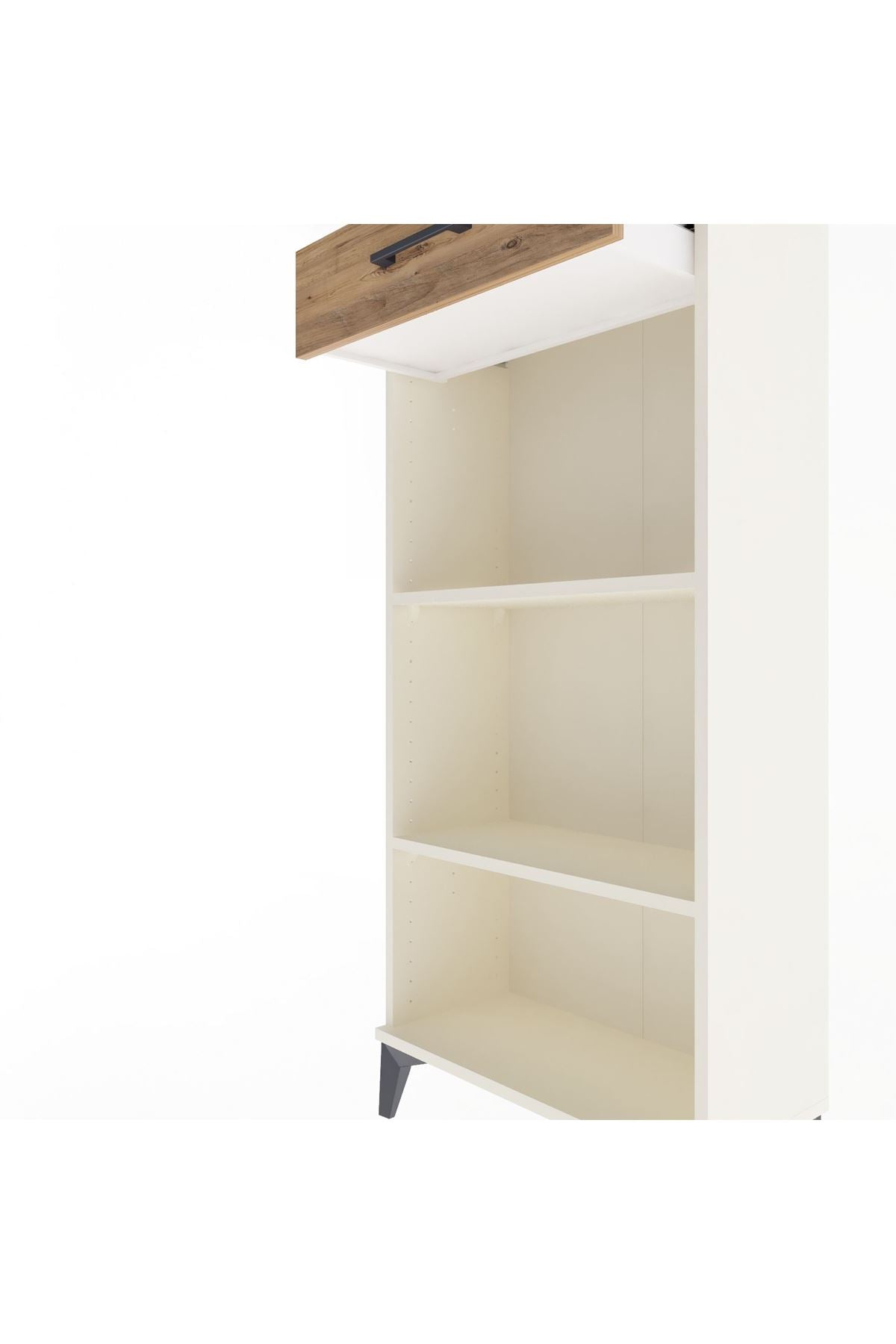 Arges Dolap 2 Raflı Tek Çekmeceli 60x30x134 Aytaşı-Çam