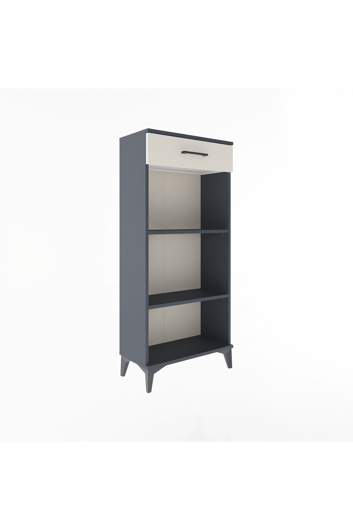 Arges Dolap 2 Raflı Tek Çekmeceli 60x30x134 Antrasit-Aytaşı