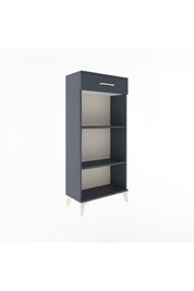 Arges Dolap 2 Raflı Tek Çekmeceli 60x30x134 Antrasit-Antrasit