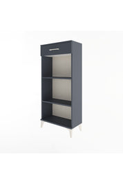 Arges Dolap 2 Raflı Tek Çekmeceli 60x30x134 Antrasit-Antrasit