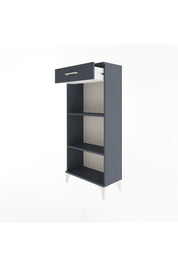 Arges Dolap 2 Raflı Tek Çekmeceli 60x30x134 Antrasit-Antrasit