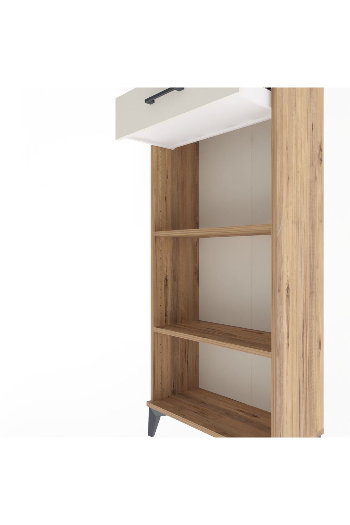 Arges Dolap 2 Raflı Tek Çekmeceli 60x30x134 Çam-Aytaşı