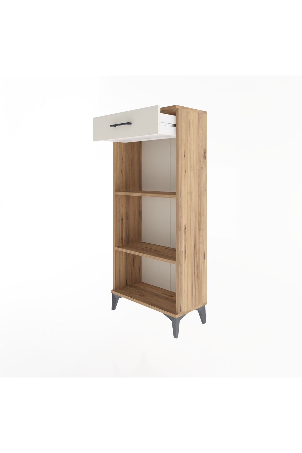 Arges Dolap 2 Raflı Tek Çekmeceli 60x30x134 Çam-Aytaşı