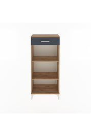 Arges Dolap 2 Raflı Tek Çekmeceli 60x30x134 Çam-Antrasit