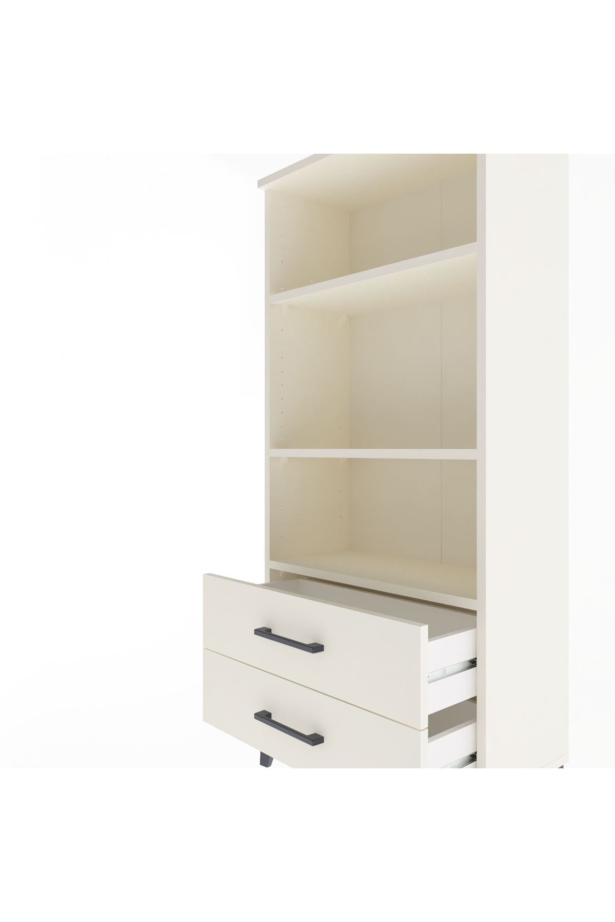 Arges Dolap 3 Raflı 2 Çekmeceli 60x30x134 Aytaşı-Aytaşı