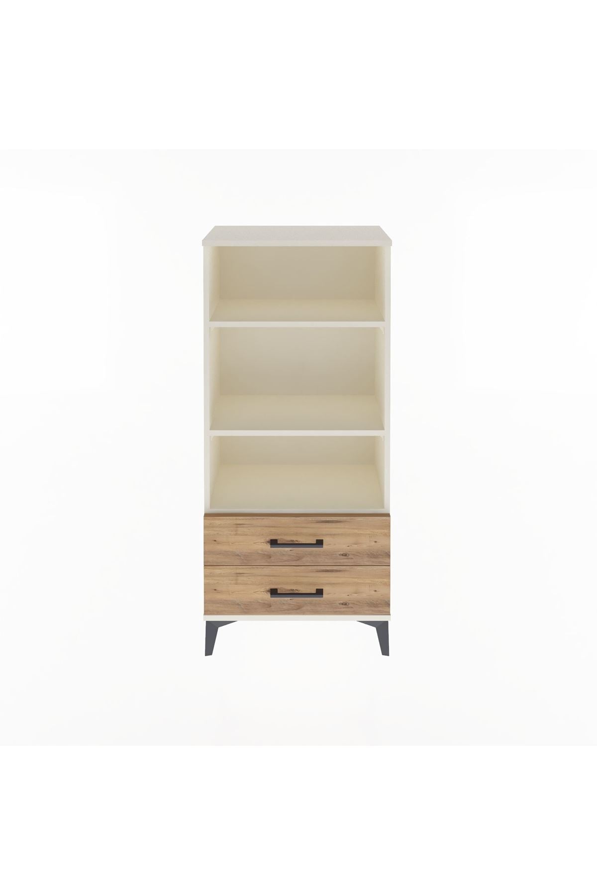 Arges Dolap 3 Raflı 2 Çekmeceli 60x30x134 Aytaşı-Çam