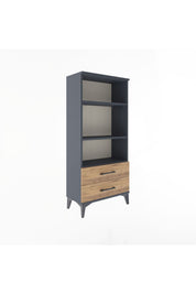 Arges Dolap 3 Raflı 2 Çekmeceli 60x30x134 Antrasit-Çam