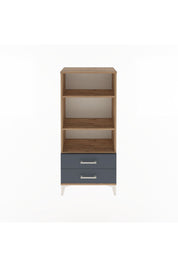 Arges Dolap 3 Raflı 2 Çekmeceli 60x30x134 Çam-Antrasit