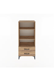 Arges Dolap 3 Raflı 2 Çekmeceli 60x30x134 Çam-Çam