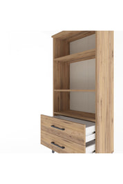 Arges Dolap 3 Raflı 2 Çekmeceli 60x30x134 Çam-Çam