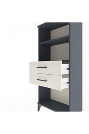 Arges Dolap 2 Raflı 2 Çekmeceli 60x30x134 Antrasit-Aytaşı