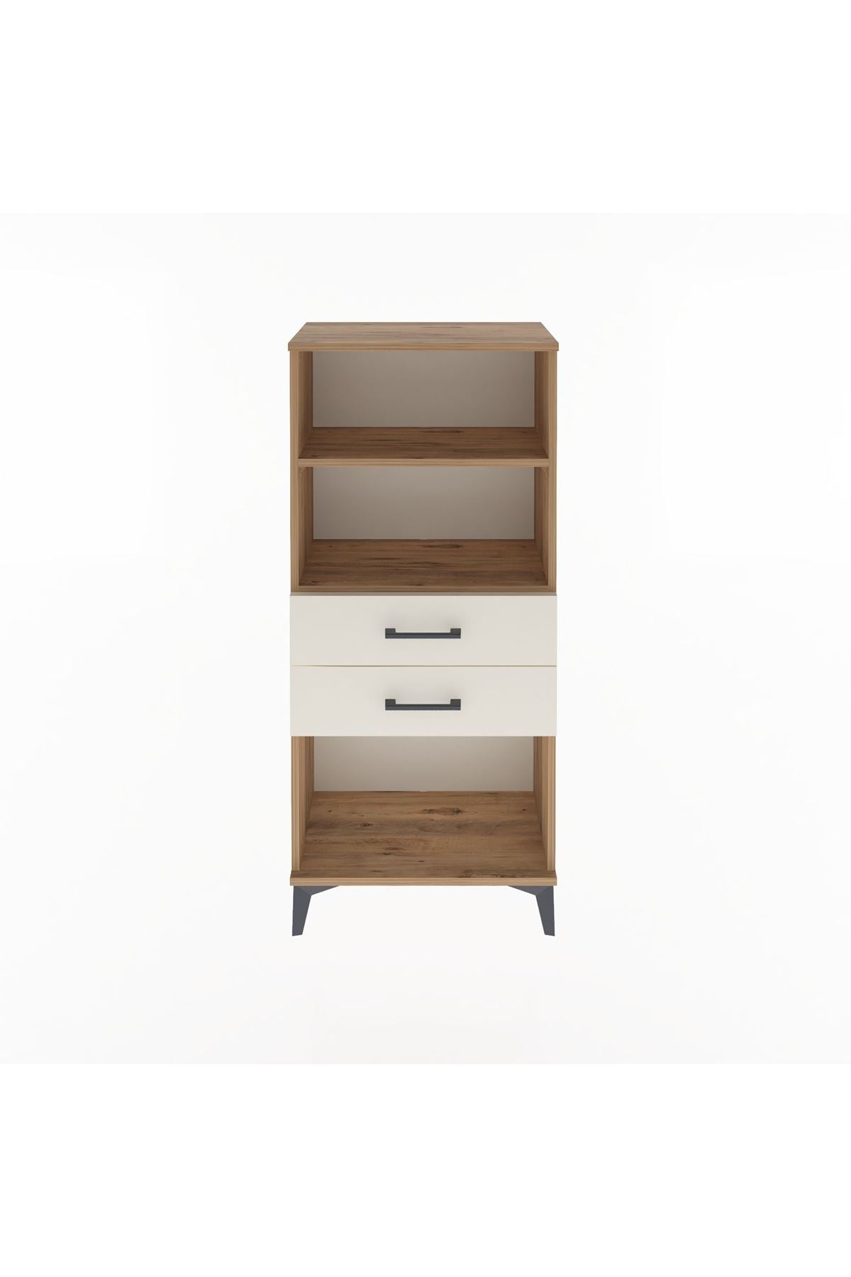Arges Dolap 2 Raflı 2 Çekmeceli 60x30x134 Çam-Aytaşı