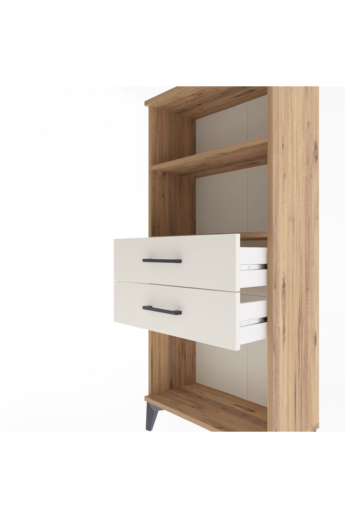 Arges Dolap 2 Raflı 2 Çekmeceli 60x30x134 Çam-Aytaşı