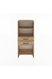 Arges Dolap 2 Raflı 2 Çekmeceli 60x30x134 Çam-Çam