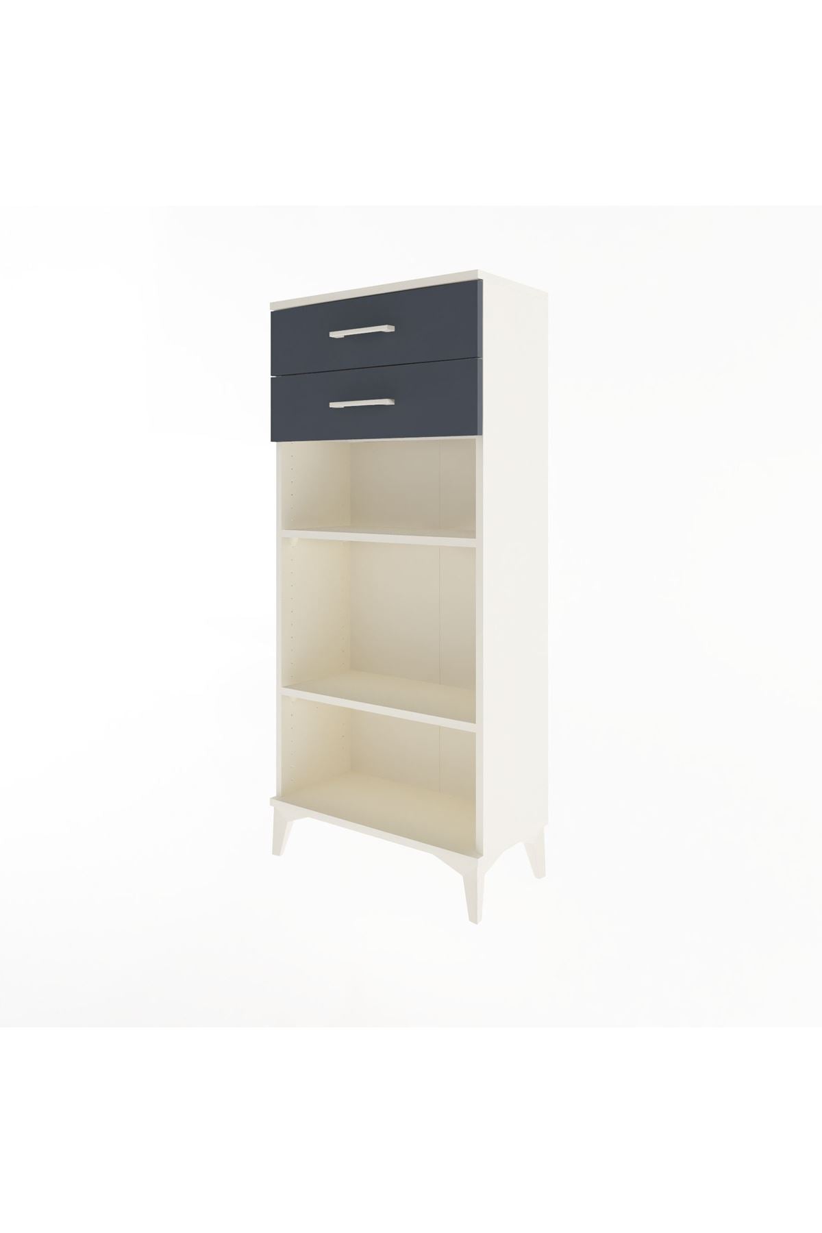 Arges Dolap 2 Raflı 2 Çekmeceli 60x30x134 Aytaşı-Antrasit