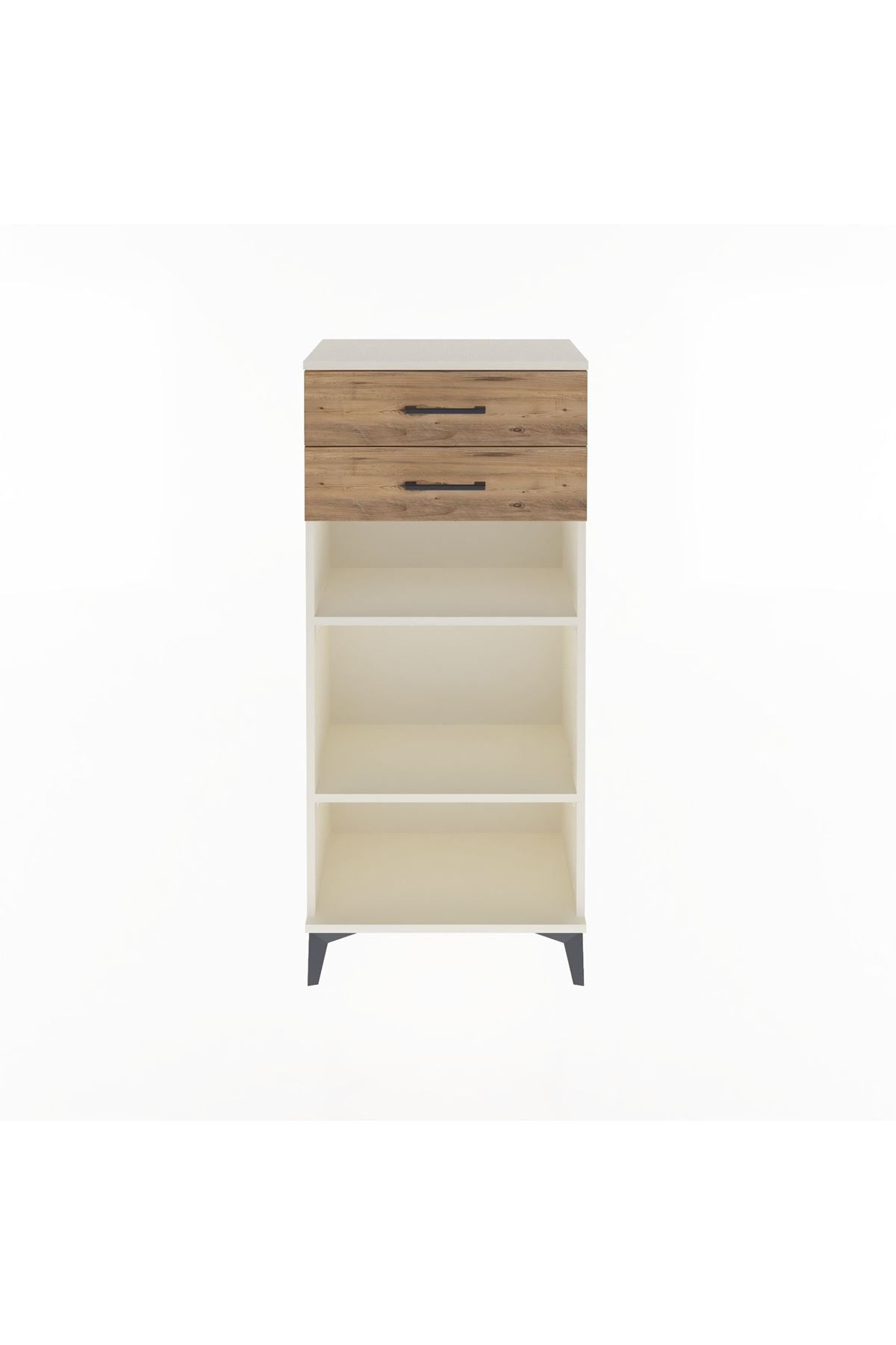 Arges Dolap 2 Raflı 2 Çekmeceli 60x30x134 Aytaşı-Çam