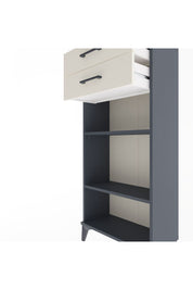Arges Dolap 2 Raflı 2 Çekmeceli 60x30x134 Antrasit-Aytaşı