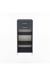 Arges Dolap 2 Raflı 2 Çekmeceli 60x30x134 Antrasit-Antrasit