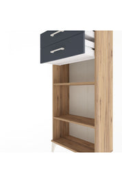 Arges Dolap 2 Raflı 2 Çekmeceli 60x30x134 Çam-Antrasit