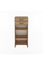 Arges Dolap 2 Raflı 2 Çekmeceli 60x30x134 Çam-Çam