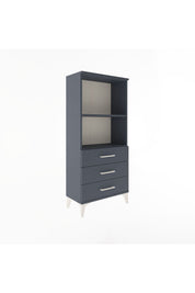 Arges Dolap 2 Raflı 3 Çekmeceli 60x30x134 Antrasit-Antrasit