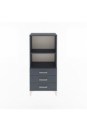 Arges Dolap 2 Raflı 3 Çekmeceli 60x30x134 Antrasit-Antrasit