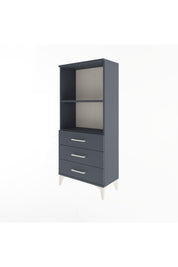 Arges Dolap 2 Raflı 3 Çekmeceli 60x30x134 Antrasit-Antrasit