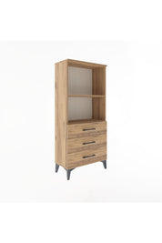 Arges Dolap 2 Raflı 3 Çekmeceli 60x30x134 Çam-Çam