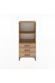 Arges Dolap 2 Raflı 3 Çekmeceli 60x30x134 Çam-Çam