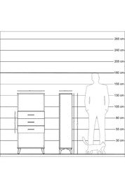 Arges Dolap Tek Raflı 3 Çekmeceli 60x30x134 Aytaşı-Aytaşı